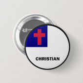 Christliche Roundel Qualität Flagge Button (Vorne & Hinten)