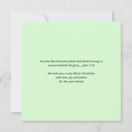 Christliche Saison beginnt mit CHRISTmas Card (Rückseite)