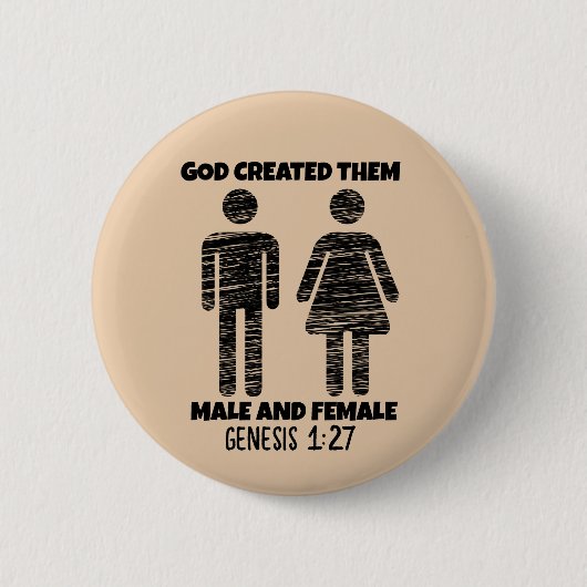 Christliche SCHALTFLÄCHEN FÜR MÄNNER UND FRAUEN Button (Vorderseite)
