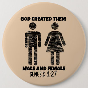Christliche SCHALTFLÄCHEN FÜR MÄNNER UND FRAUEN Button