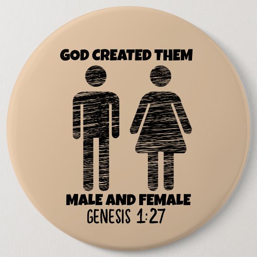 Christliche SCHALTFLÄCHEN FÜR MÄNNER UND FRAUEN Button (Vorderseite)