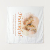 Christliche Schmetterlingsbibel für Frauen: dankba Wandteppich (Vorderseite (Horizontal))