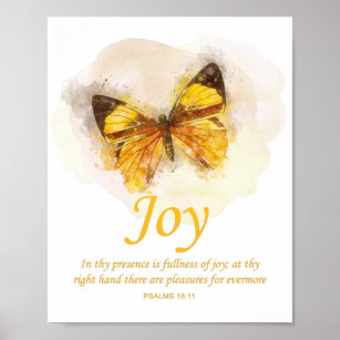 Christliche Schmetterlingsbibel für Frauen: Freude Poster