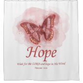 Christliche Schmetterlingsbibel für Frauen:Hoffnun Duschvorhang (Vorderseite)