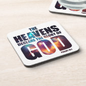 Christliche Schöpfung: Der Himmel verkündet den Ru Getränkeuntersetzer (Linke Seite)