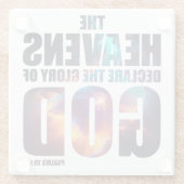 Christliche Schöpfung: Der Himmel verkündet den Ru Glasuntersetzer (Rückseite)