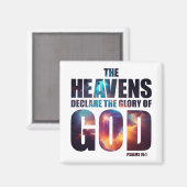 Christliche Schöpfung: Der Himmel verkündet den Ru Magnet (Vorderseite/Rückseite)