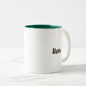 Christliche Schrift Angst Niedliche Blume Zweifarbige Tasse (VorderseiteRechts)