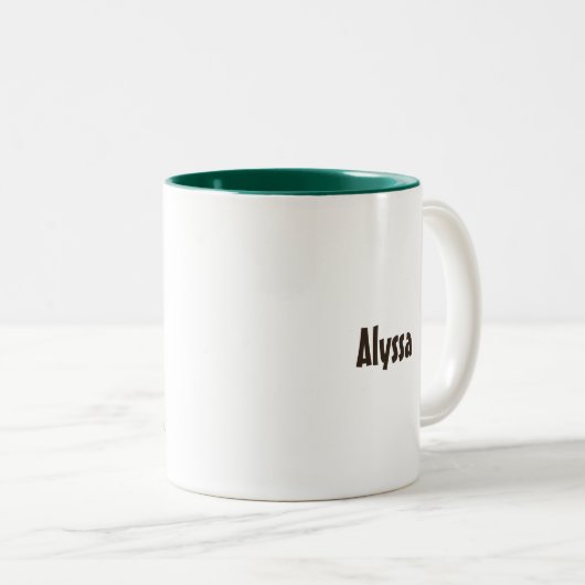 Christliche Schrift Angst Niedliche Blume Zweifarbige Tasse (VorderseiteRechts)