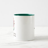 Christliche Schrift Angst Niedliche Blume Zweifarbige Tasse (Mittel)