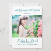 Christliche Schrift Foto Grad Ankündigung/ Einladung (Vorderseite)