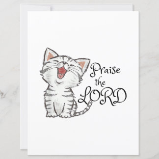 Christliche Schrift Geschenk mit süßer Katze, Lobt