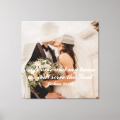Christliche Schrift Hochzeitsfoto Leinwanddruck (Vorderseite)