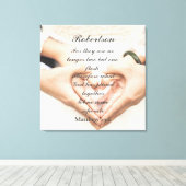 Christliche Schrift Hochzeitsfoto Leinwanddruck (Insitu (Holzboden))