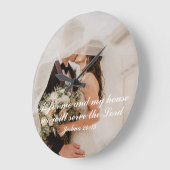 Christliche Schrift Hochzeitszeitszange Foto Große Wanduhr (Winkel)