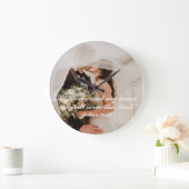 Christliche Schrift Hochzeitszeitszange Foto Große Wanduhr (Zuhause)