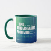 Christliche Schrift ist freundlich blau grün Tasse (Links)