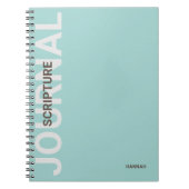 Christliche Schrift Personalisiertes Aquamarin Jou Notizblock (Vorderseite)