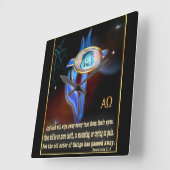 Christliche Schrift Quadratische Wanduhr (Winkel)