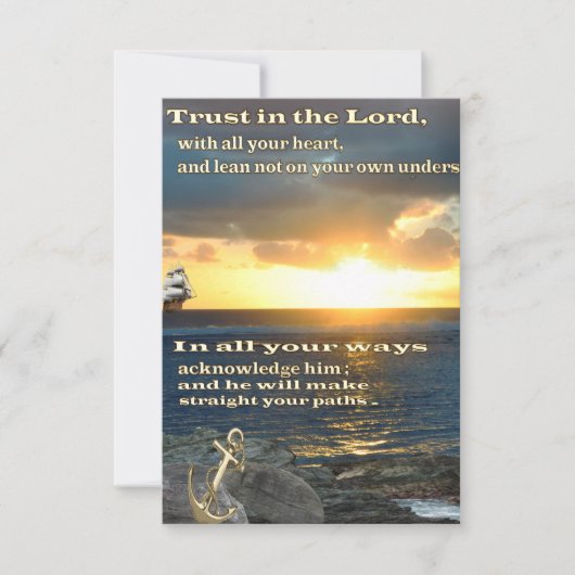 Christliche Schrift RSVP Karte (Vorderseite)