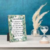 Christliche Schrift Segen Eukalyptus Grüne Fotoplatte (Seite)