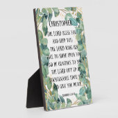 Christliche Schrift Segen Eukalyptus Grüne Fotoplatte (Seite)