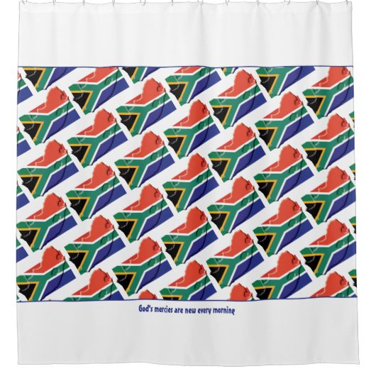 Christliche Schrift | SÜDAFRIKA FLAG Duschvorhang (Vorderseite)