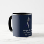 Christliche Schrift Tasse (Vorderseite Links)