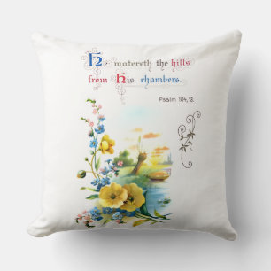 Christliche Schrift und Hübsche Blume Kissen