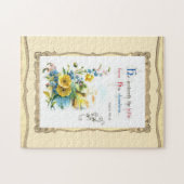 Christliche Schrift und Hübsche Blume Puzzle (Horizontal)