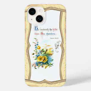Christliche Schrift und hübsche Blumen Case-Mate iPhone 14 Hülle
