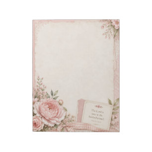 Christliche Schriftblumen-Notizblock Notizblock