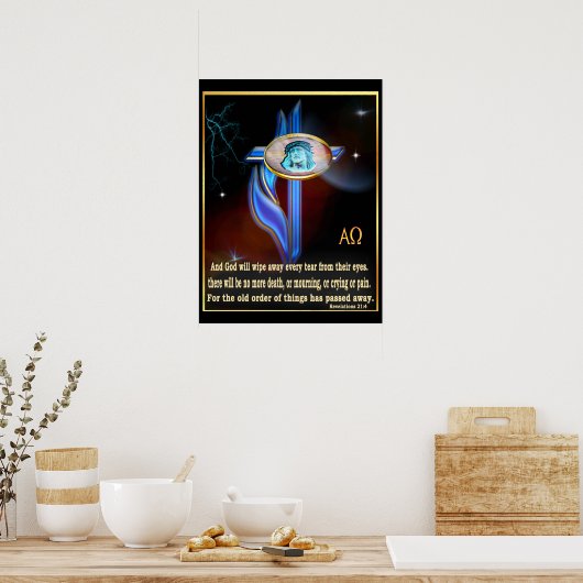 Christliche Schriftzeichen Poster (Küche)