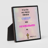 Christliche Schriftzeichen-Typografie Fotoplatte (Vorderseite)