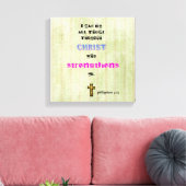 Christliche Schriftzeichen-Typografie Leinwanddruck (Insitu (Wohnzimmer))