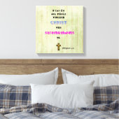 Christliche Schriftzeichen-Typografie Leinwanddruck (Insitu (Schlafzimmer))