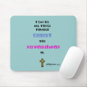 Christliche Schriftzeichen-Typografie Mousepad (Mit Mouse)