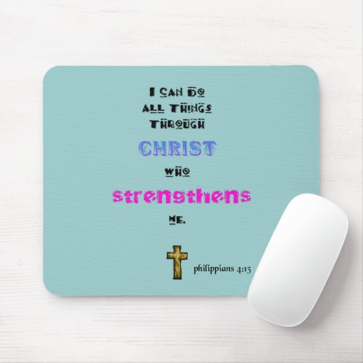 Christliche Schriftzeichen-Typografie Mousepad (Mit Mouse)