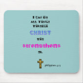 Christliche Schriftzeichen-Typografie Mousepad (Vorne)