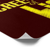 Christliche Schriftzüge des Baumes Poster (Ecke)