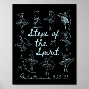 Christliche Schritte Von Srit Bibelvers Balletttän Poster