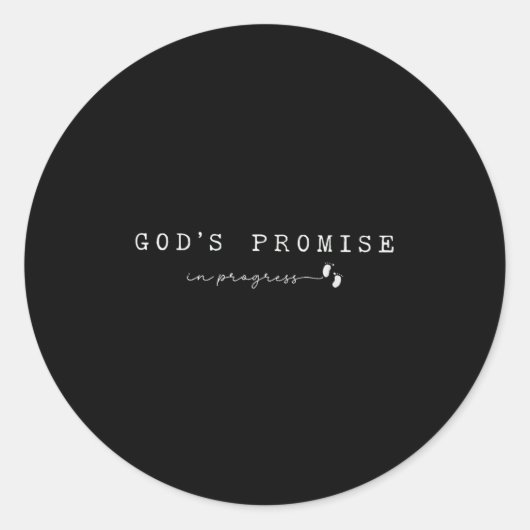 Christliche Schwangerschaft Gottes Versprechen in Runder Aufkleber (Vorderseite)