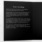 Christliche Schwarz-Weiß-Beerdigung mit 7 Fotos Dreifach-gefaltete Programmkarte (Innen Erste Seite)