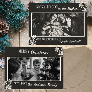 Christliche Schwarz-Weiß-Foto Weihnachten