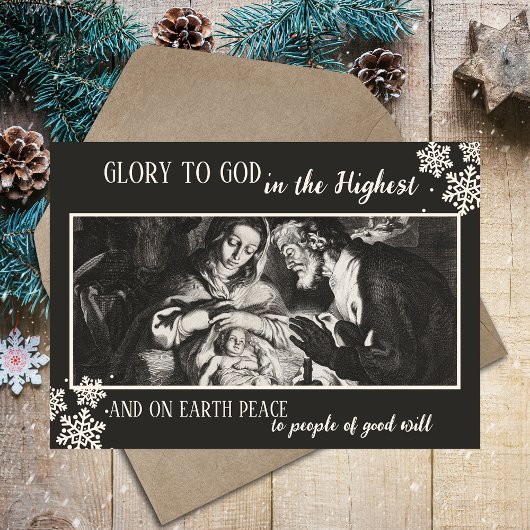 Christliche Schwarz-Weiß-Foto Weihnachten