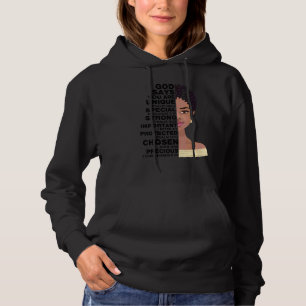 Christliche schwarze Frau sagt, ich sei stark über Hoodie