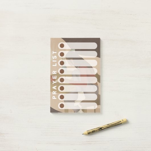 Christliche schwarze Frauengebet Post-it Klebezettel (Auf Schreibtisch)