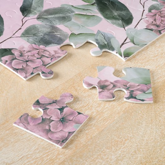 Christliche Scripting Wasserfarben Bird-Blume Name Puzzle (Seite)