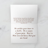 Christliche Scripture-Beileids-Karte kreuzt Karte (Innenseite)