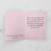 Christliche Scripture-Beileids-Karten-Rosa-Rosen Karte (Innenseite)